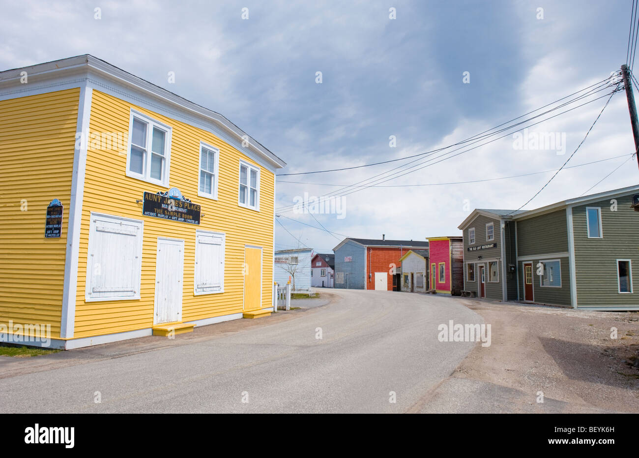 Hauptstraße von Woody Point, Neufundland, Kanada Stockfoto
