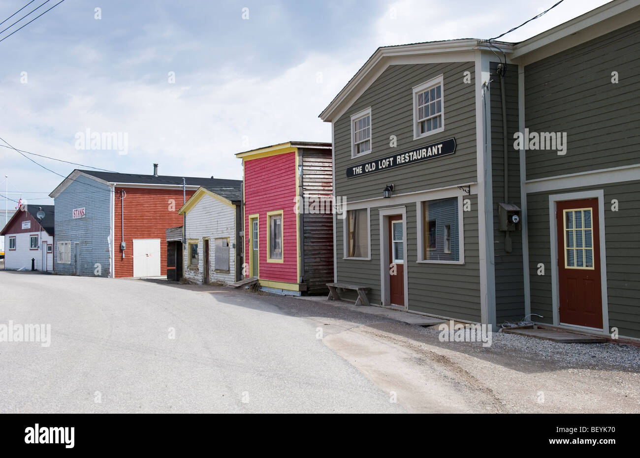 Hauptstraße in Woody Point, Neufundland, Kanada Stockfoto