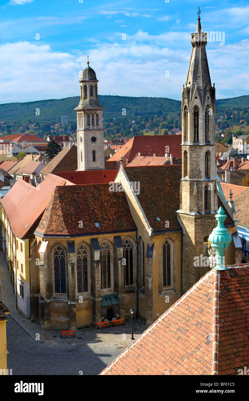 Dem Dach sieht Sopron, Ungarn Stockfoto