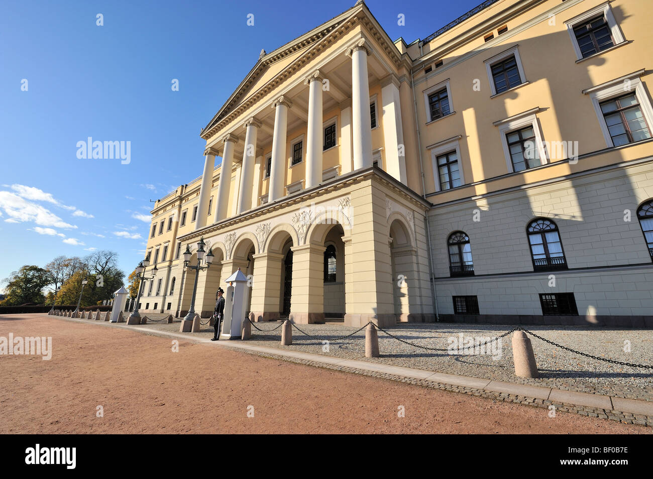 Norwegische königliche Schloss in Oslo Stockfoto