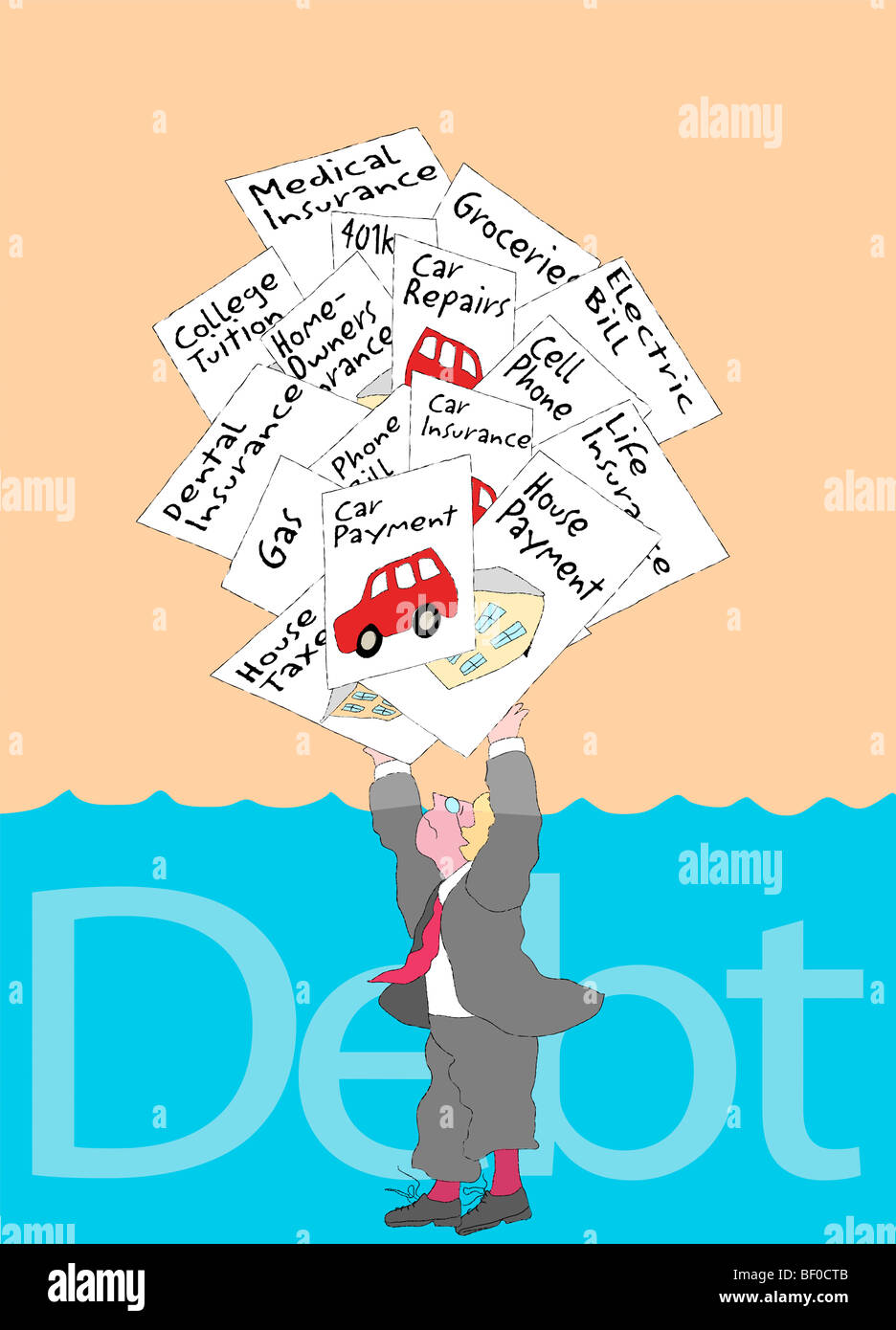 Going Under 2, Linda Braucht (b.20th Jahrhundert, /American), Computergrafik Stockfoto