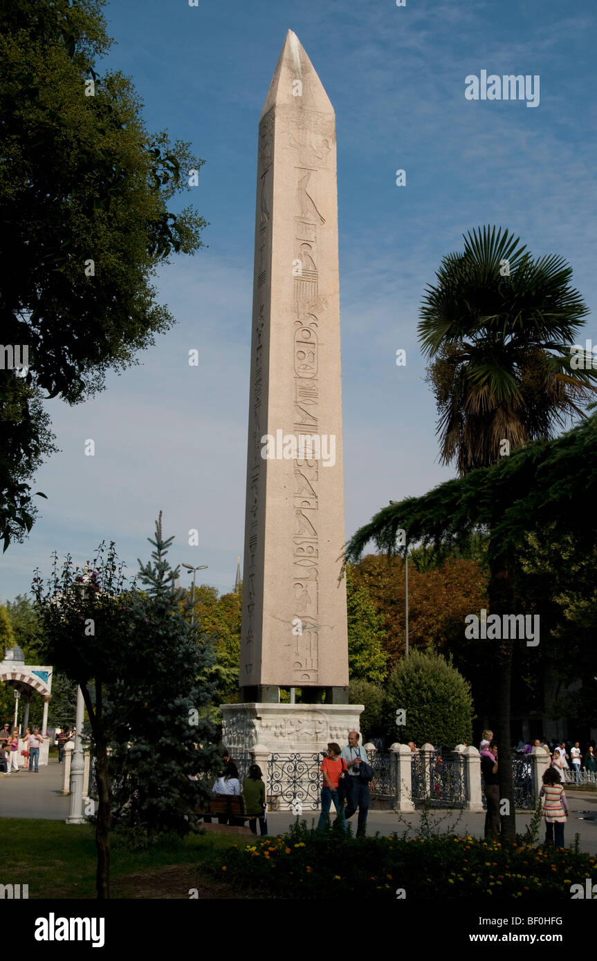 Ägyptischer Obelisk Hippodrom Sultanahmet in Istanbul Stockfoto