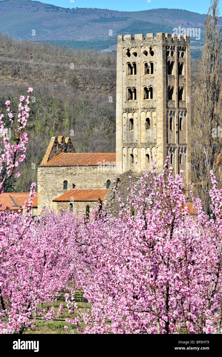 Saint Michel de Cuixa Abbey, Roussillon, Frankreich. Stockfoto