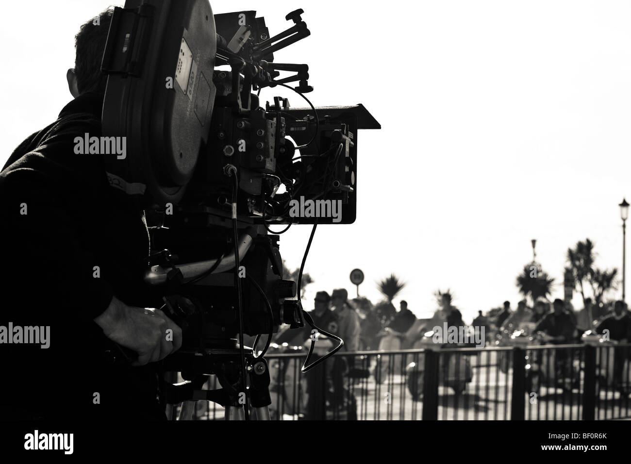 Teil des Making of des Spielfilms "Brighton Rock" vor Ort in Eastbourne 2009 Stockfoto Teil des Making of des Spielfilms "Brighton Rock" vor Ort in Eastbourne 2009 Stockfoto
