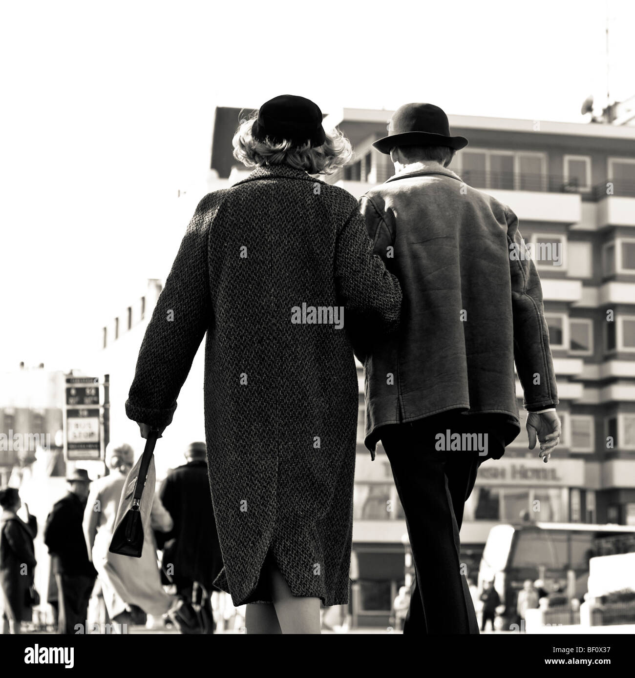 Teil des Making of des Spielfilms "Brighton Rock" vor Ort in Eastbourne 2009 Stockfoto Teil des Making of des Spielfilms "Brighton Rock" vor Ort in Eastbourne 2009 Stockfoto