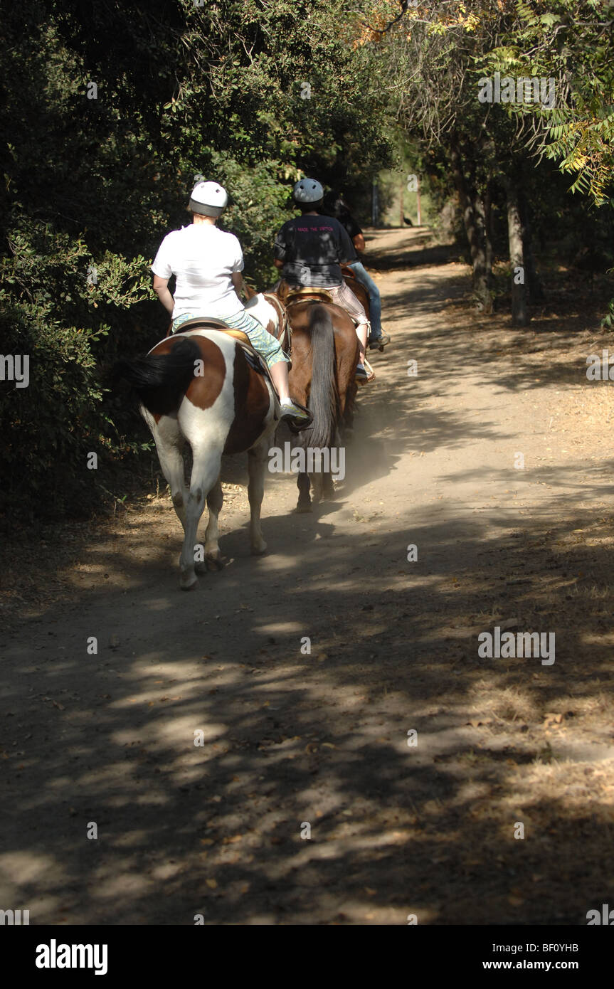 Reiten im Irvine Regional Park in Orange County, Kalifornien. Stockfoto