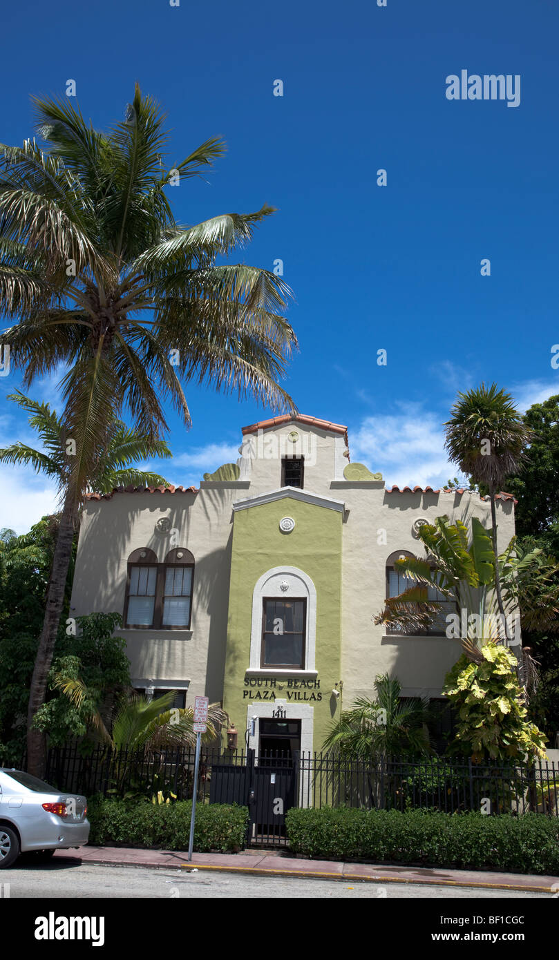 Art-Deco-Haus in Miami Beach, Florida, USA Stockfoto