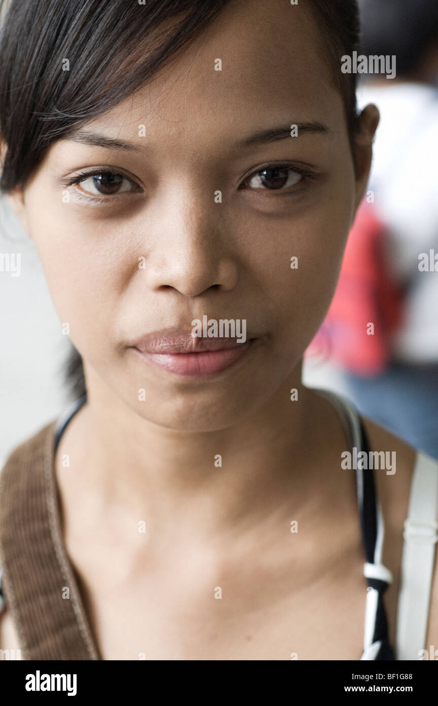 Porträt einer jungen Frau, Manila, Philippinen. Stockfoto