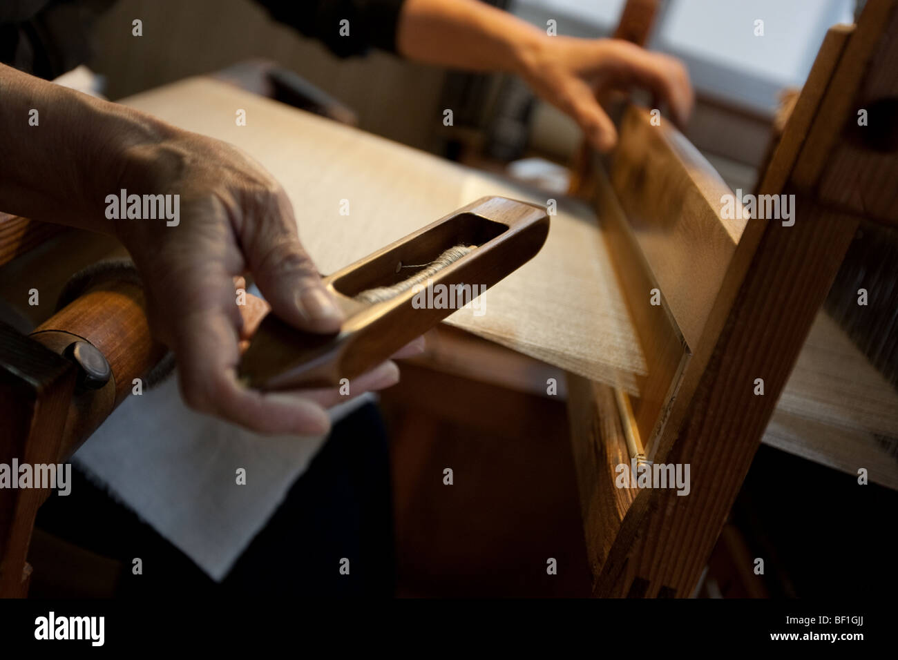 Weberei Seide Kimonos, Japan. Stockfoto