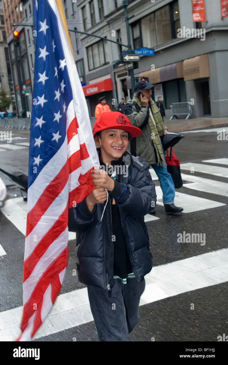 Muslime aus der Tri-State-Bereich sammeln für die muslimische Welt Day Parade in New York Stockfoto