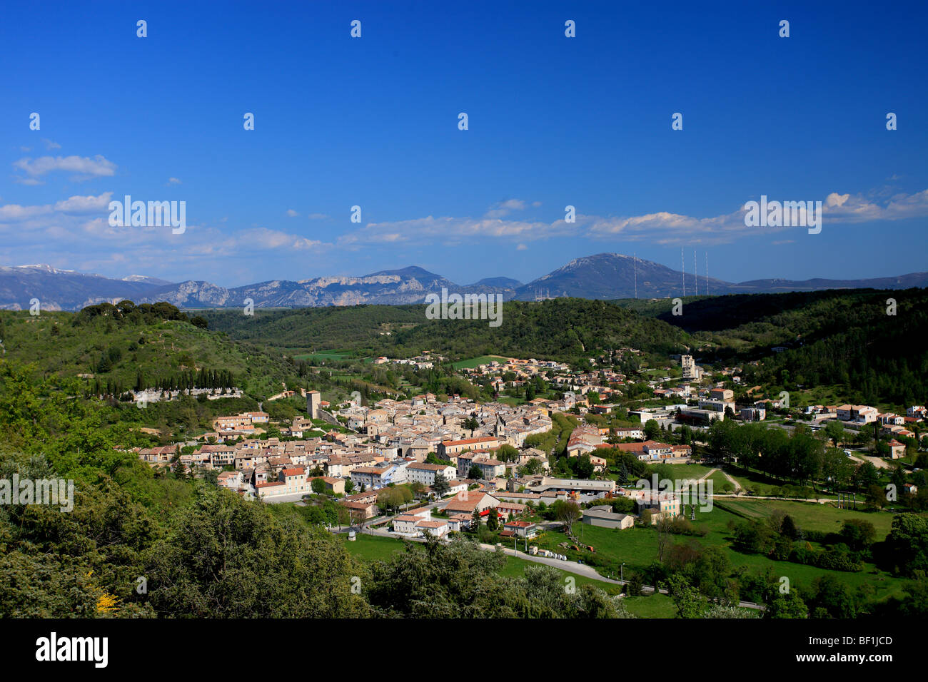 Das malerische Dorf von Riez nahe dem See von Sainte Croix du Verdon Stockfoto