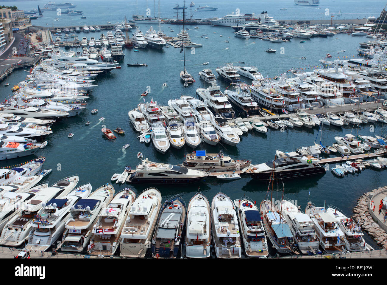 Überblick über die Monaco-marina Stockfoto