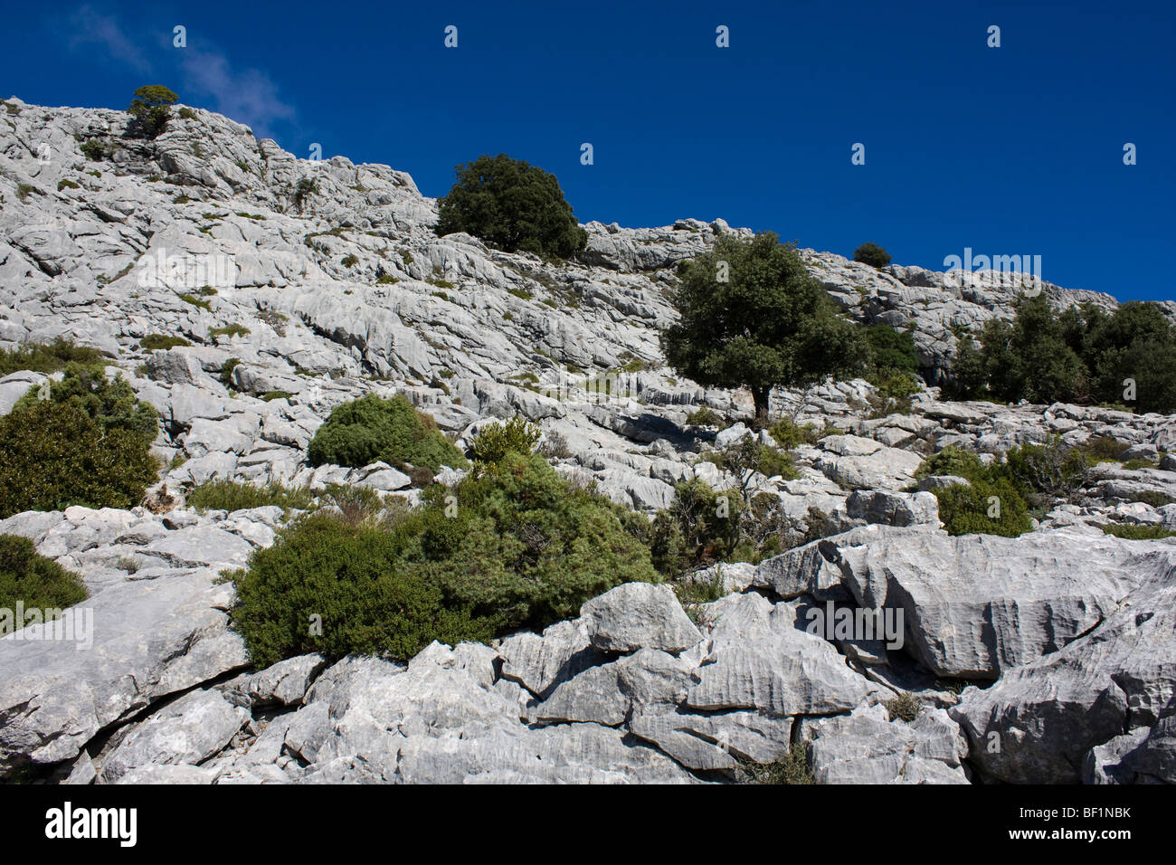 Blick vom Puig de Massanella die zweite höchste Spitze spanische Insel Mallorca befindet sich in der Serra de Tramuntana. Stockfoto