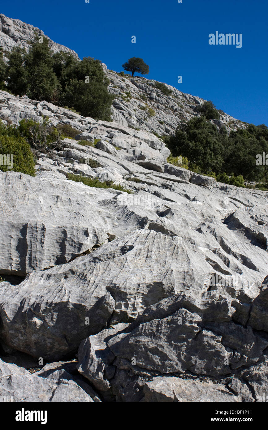 Blick vom Puig de Massanella die zweite höchste Spitze spanische Insel Mallorca befindet sich in der Serra de Tramuntana. Stockfoto