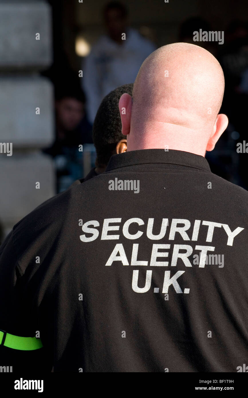 Security Alert UK-Unternehmen Stockfoto