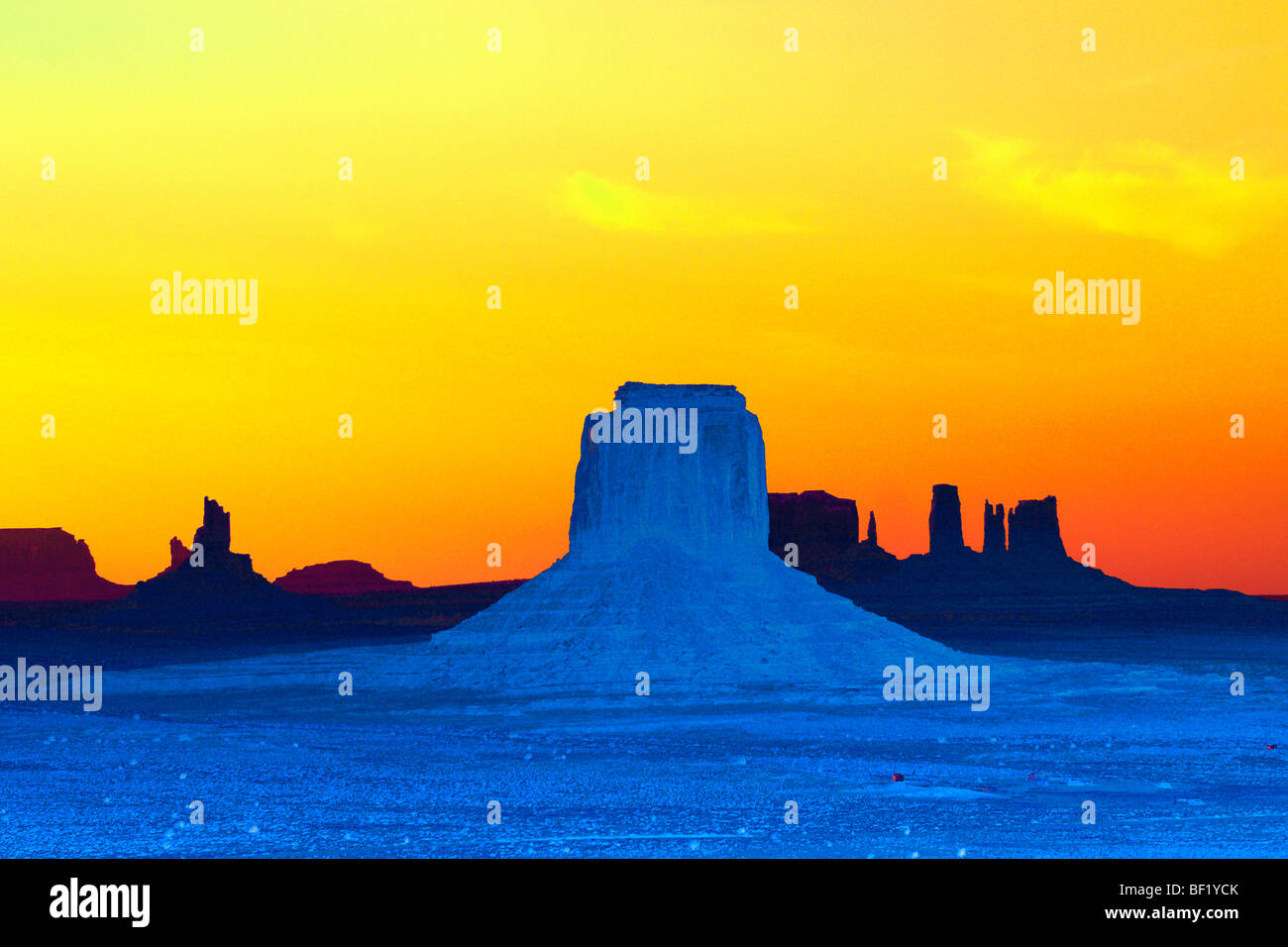 Mesas des Monument Valley-Arizona-Utah-Navajo-Nation-USA Stockfoto