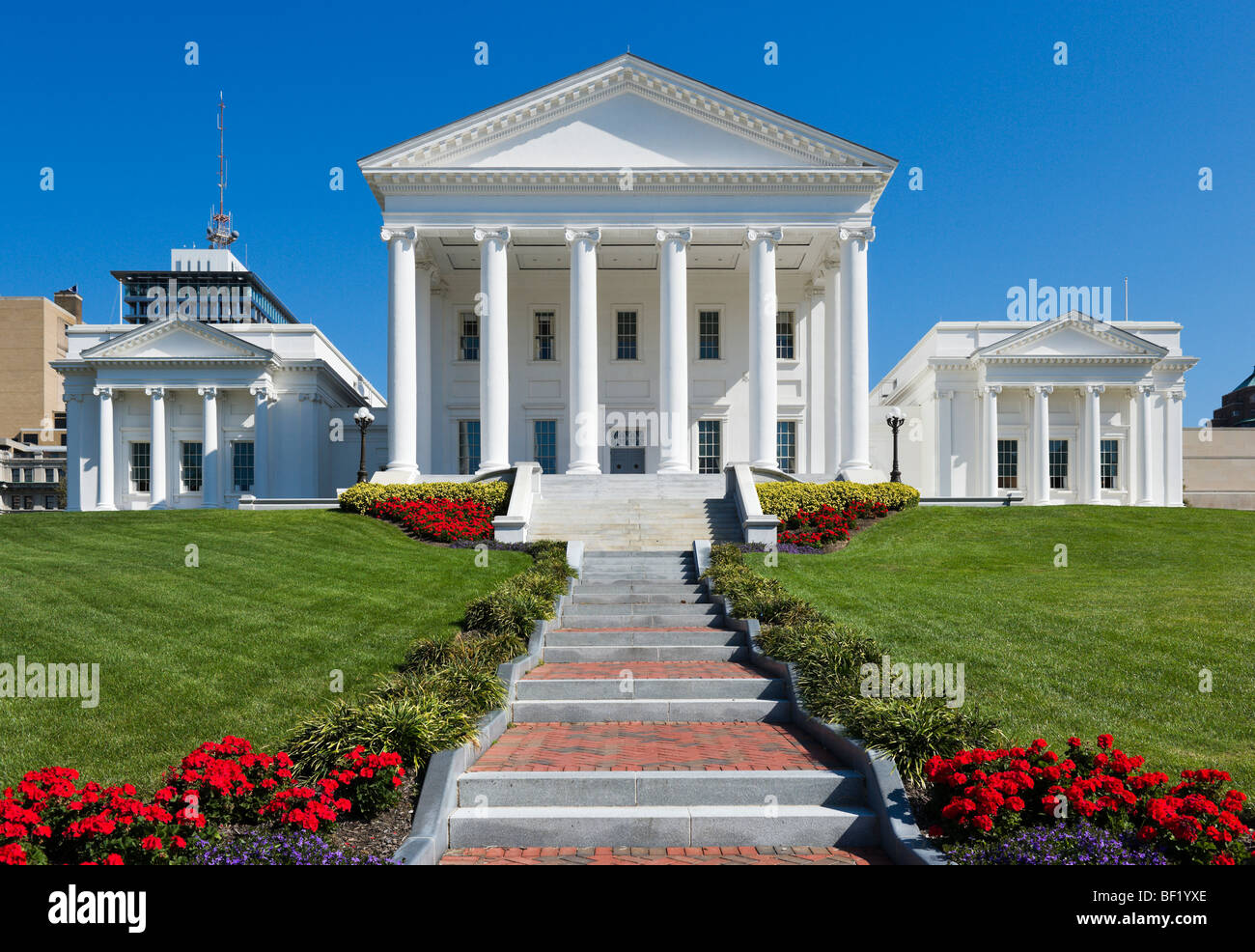 Die Virginia State Capitol Building, Gerichtsbezirk Ende, Richmond, Virginia, USA Stockfoto