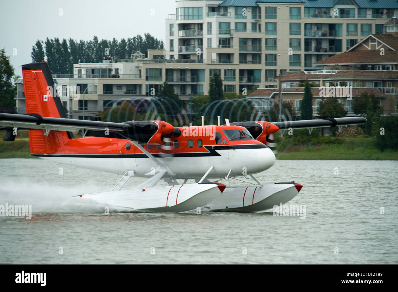 Twin Otter ausziehen im Hafen von vancouver Stockfoto