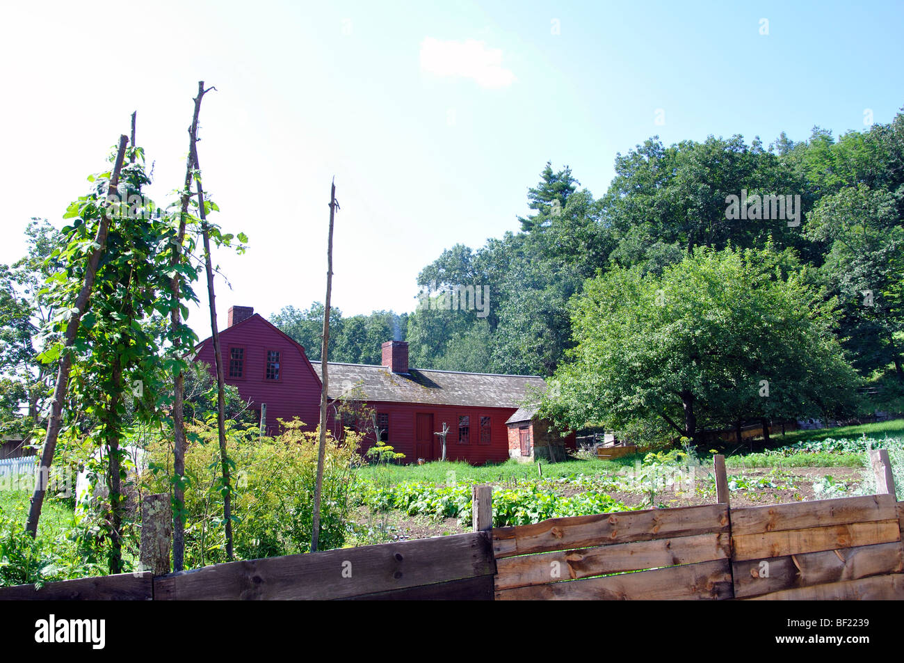 Altes Bauernhaus in Massachusetts Stockfoto