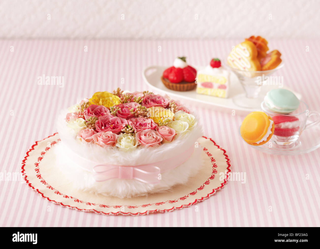 Blume-Kuchen Stockfoto