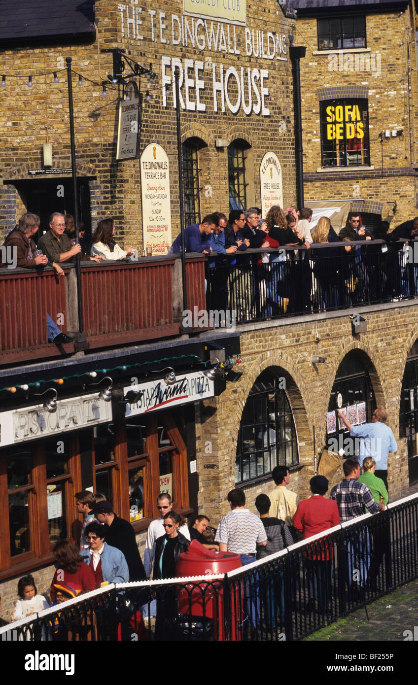 Sonniger Tag am Camden Lock und Markt, London. England Stockfoto