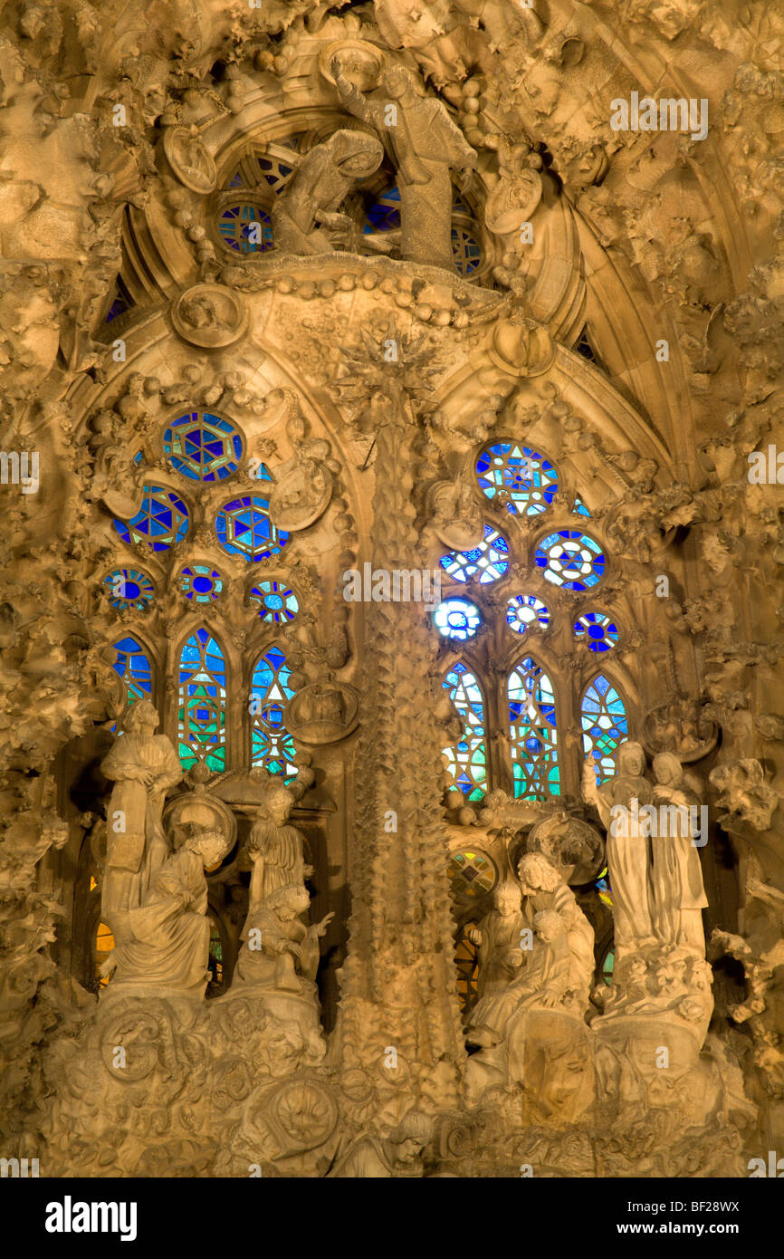 Barcelona - Detail aus la Sagrada Familia Stockfoto