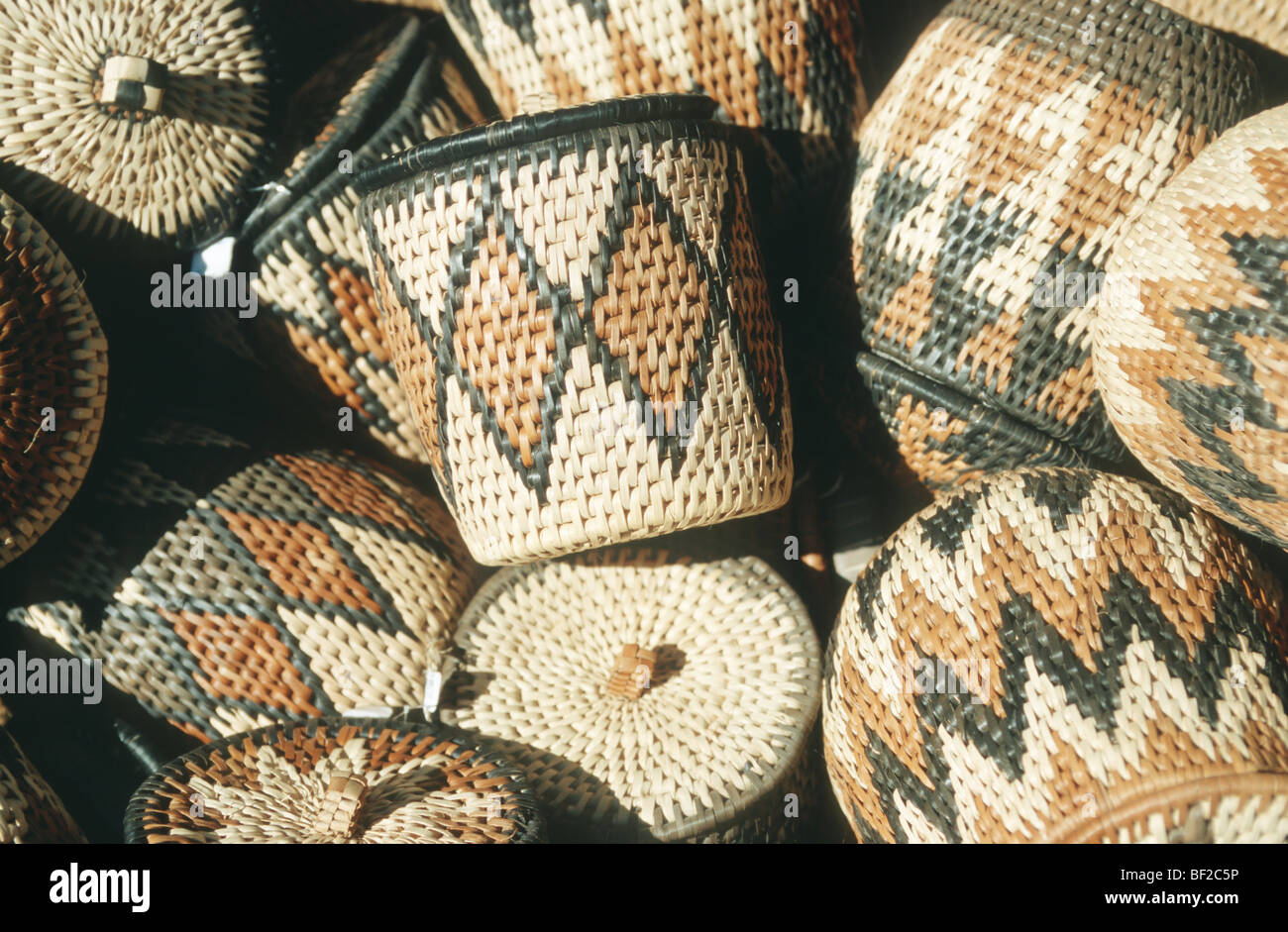 Traditionellen afrikanischen gewebt Handwerk, Nordwest-Provinz, Südafrika Stockfoto