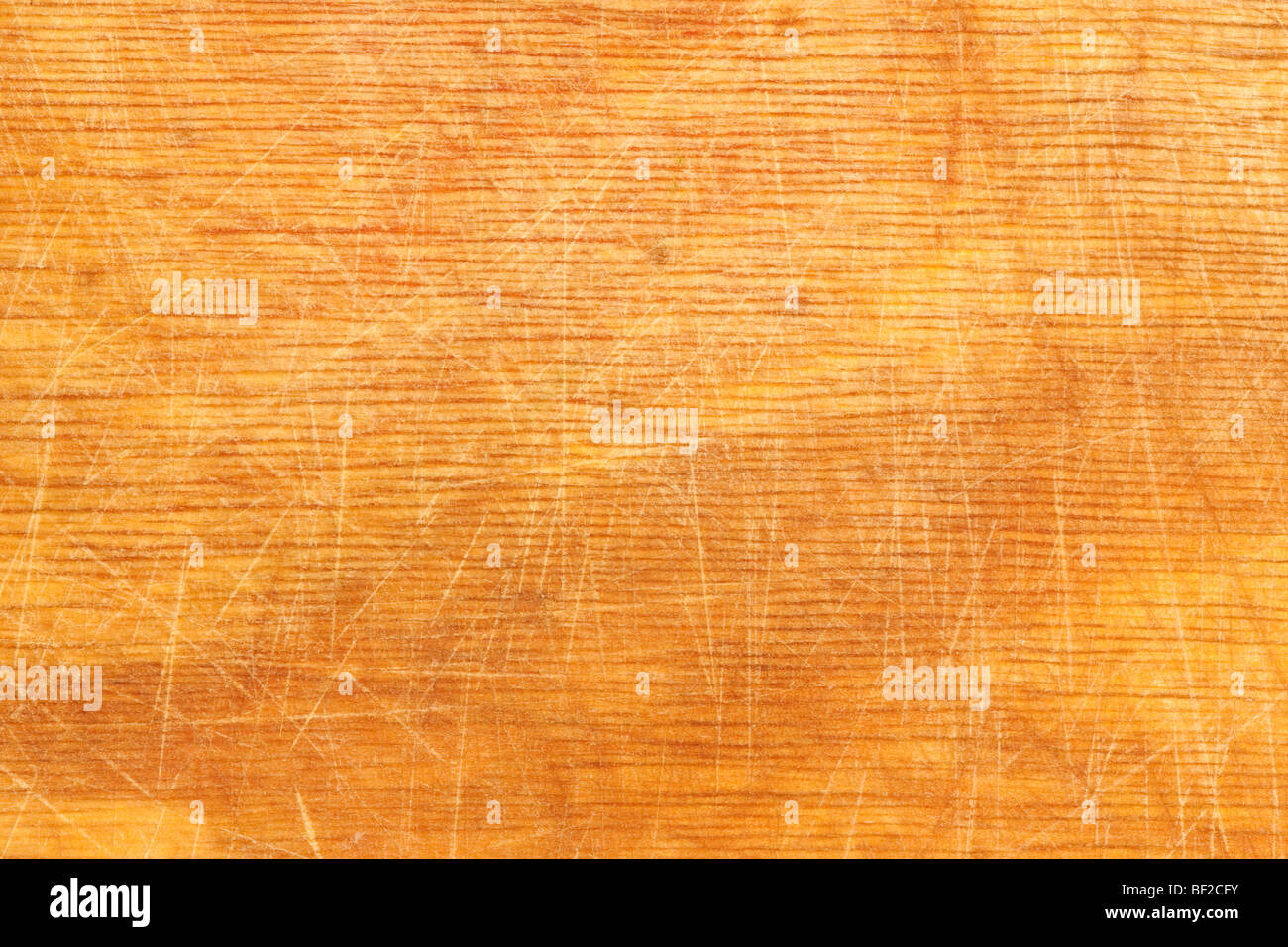 Gut gebrauchte Holzhacken an Bord bietet gute Textur für Hintergründe Stockfoto