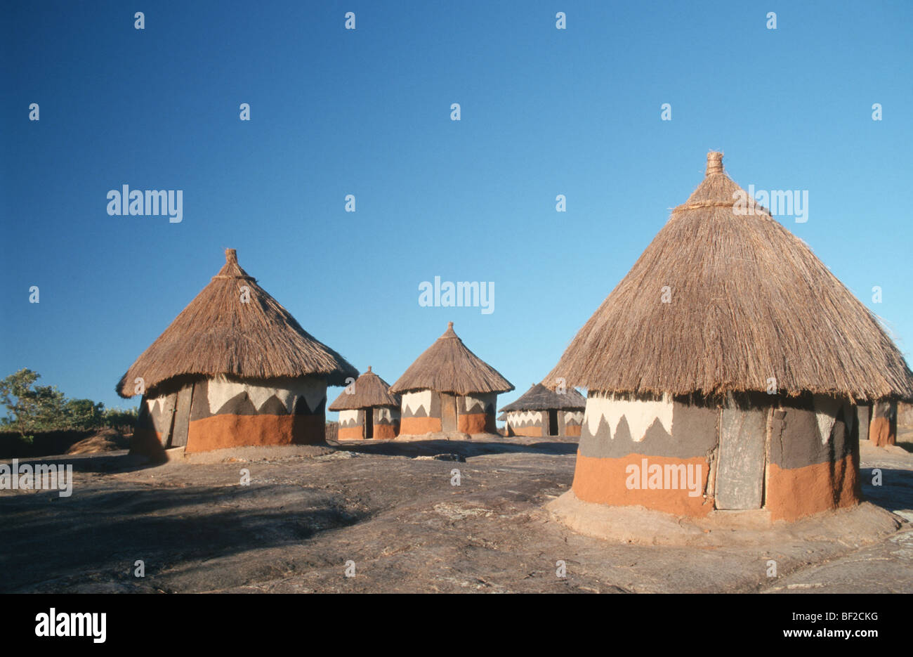 Traditionelle ländliche Dorf, Simbabwe Stockfoto
