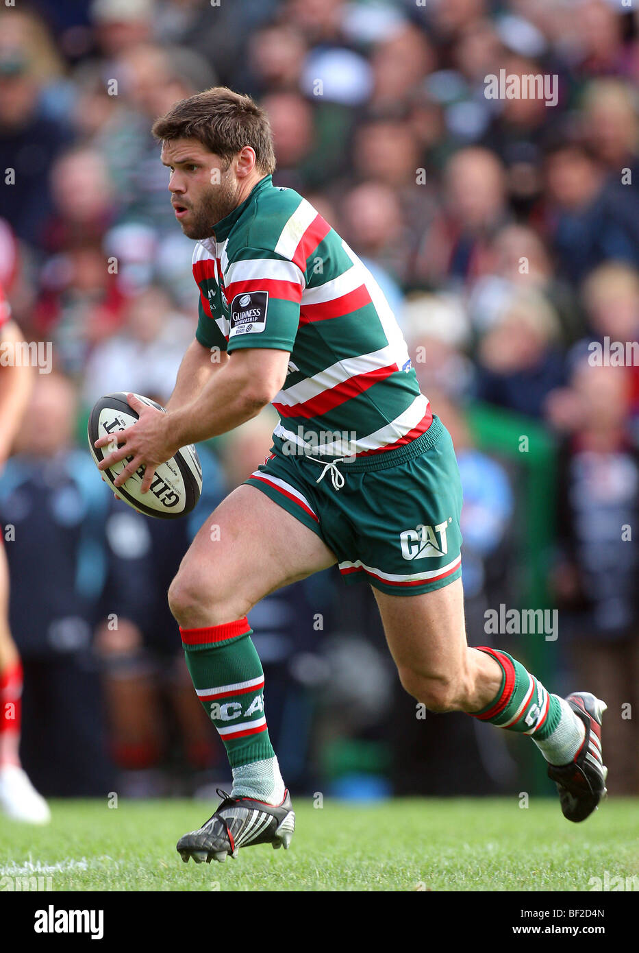 DAN HIPKISS LEICESTER TIGERS RU WELFORD ROAD LEICESTER ENGLAND 3. Oktober 2009 Stockfoto