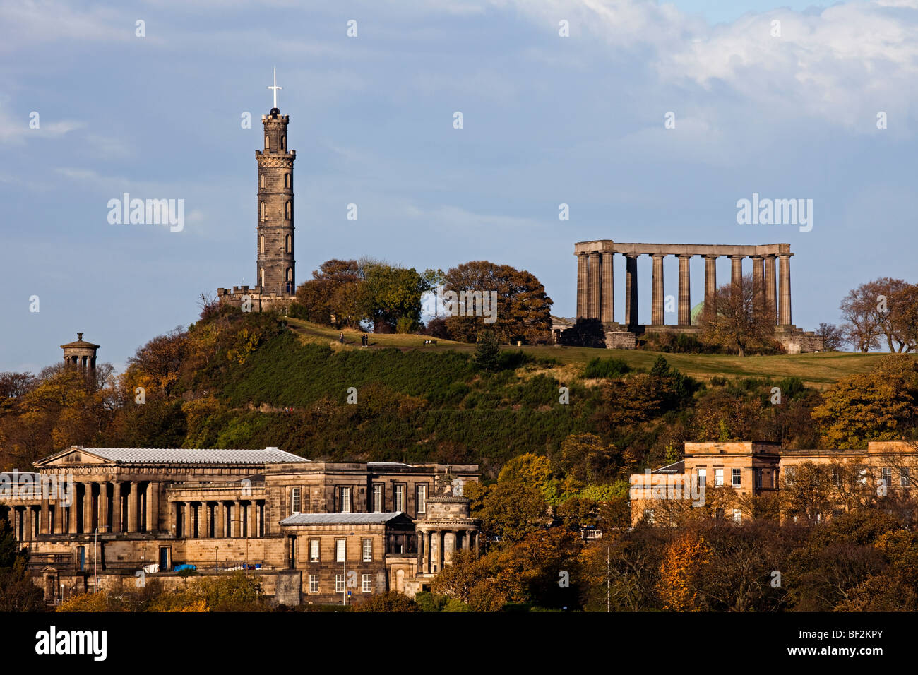 Skyline von Calton Hill Edinburgh Schottland Großbritannien Europa Stockfoto