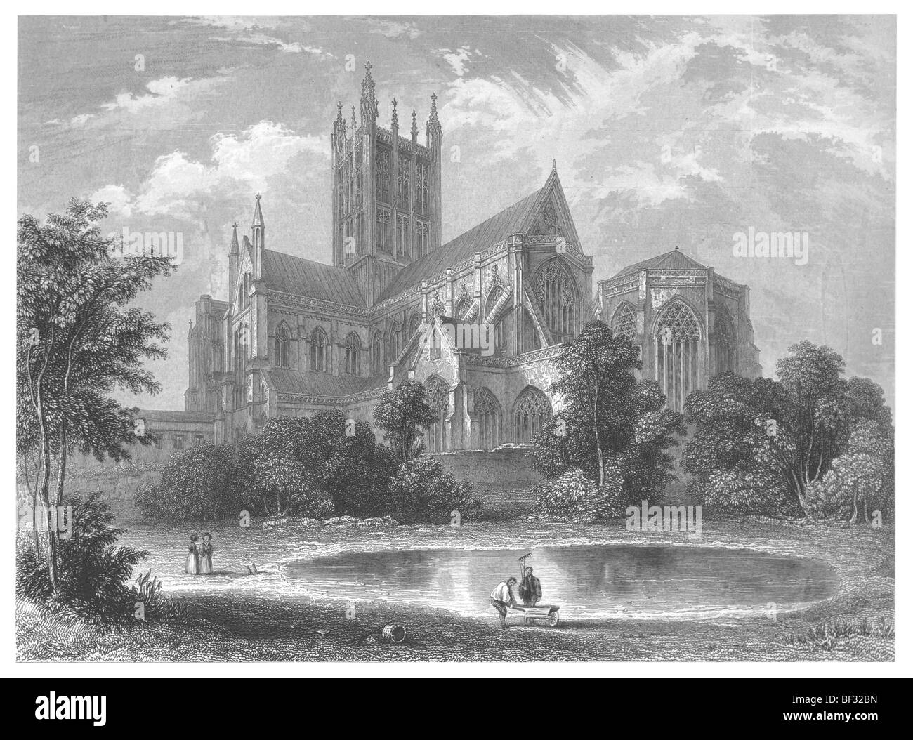 Wells Cathedral, Süd-Ost-Ansicht Stockfoto