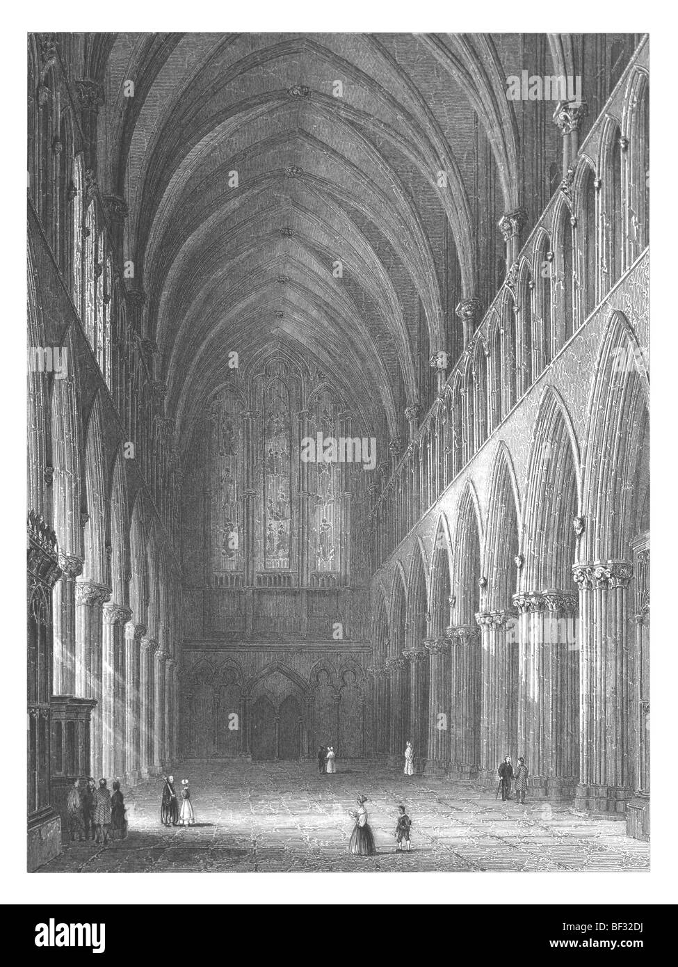 Wells Cathedral, das Kirchenschiff Stockfoto