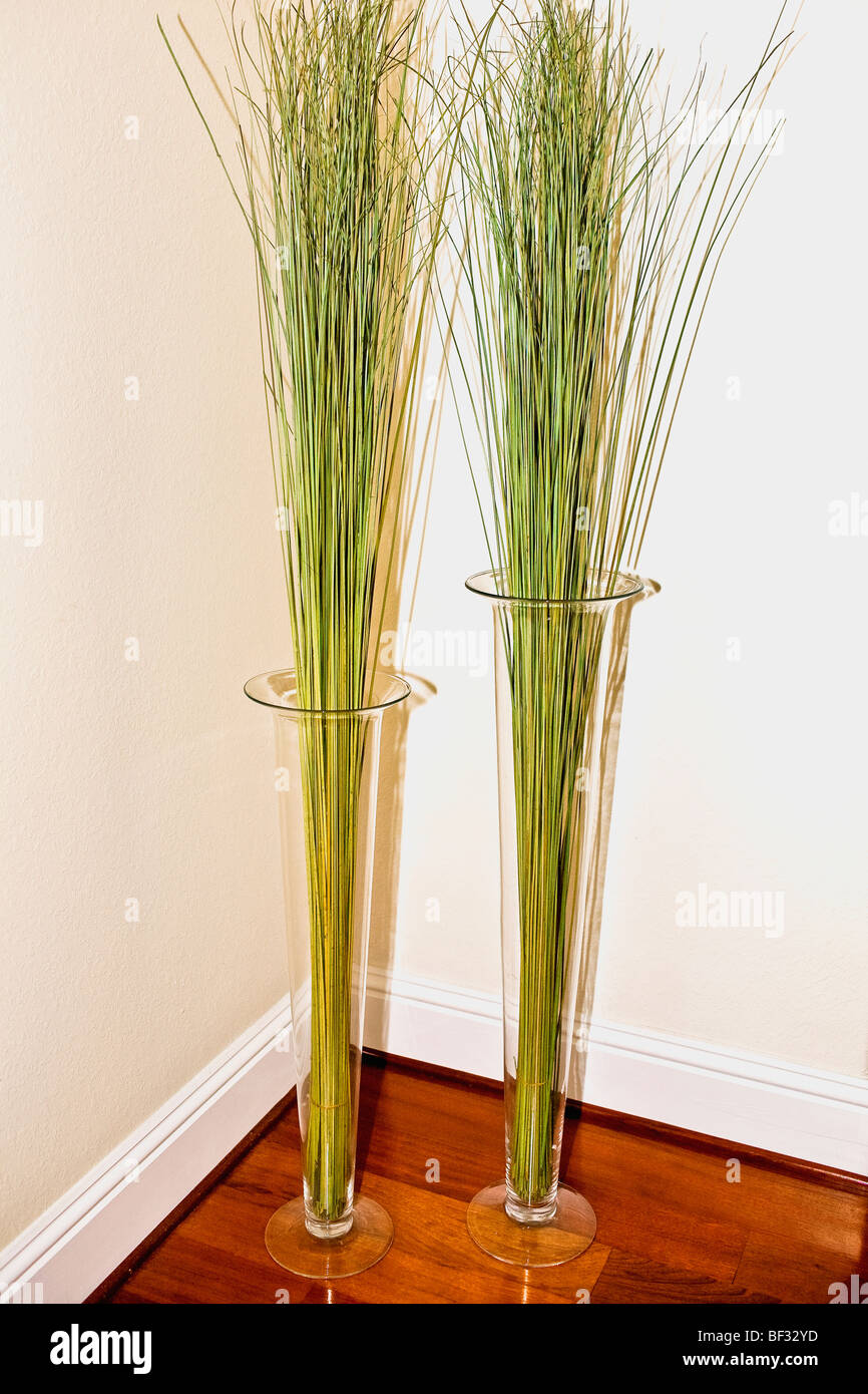 Nahaufnahme von zwei Vasen Stockfoto