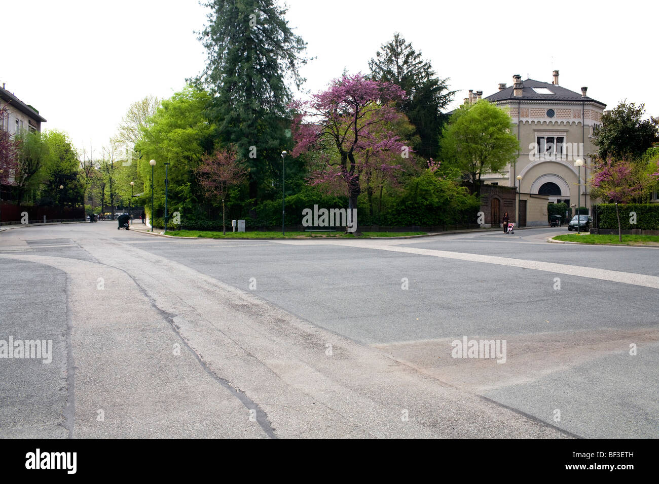 Kreuzung Crocetta Nachbarschaft Turin Italien Stockfoto