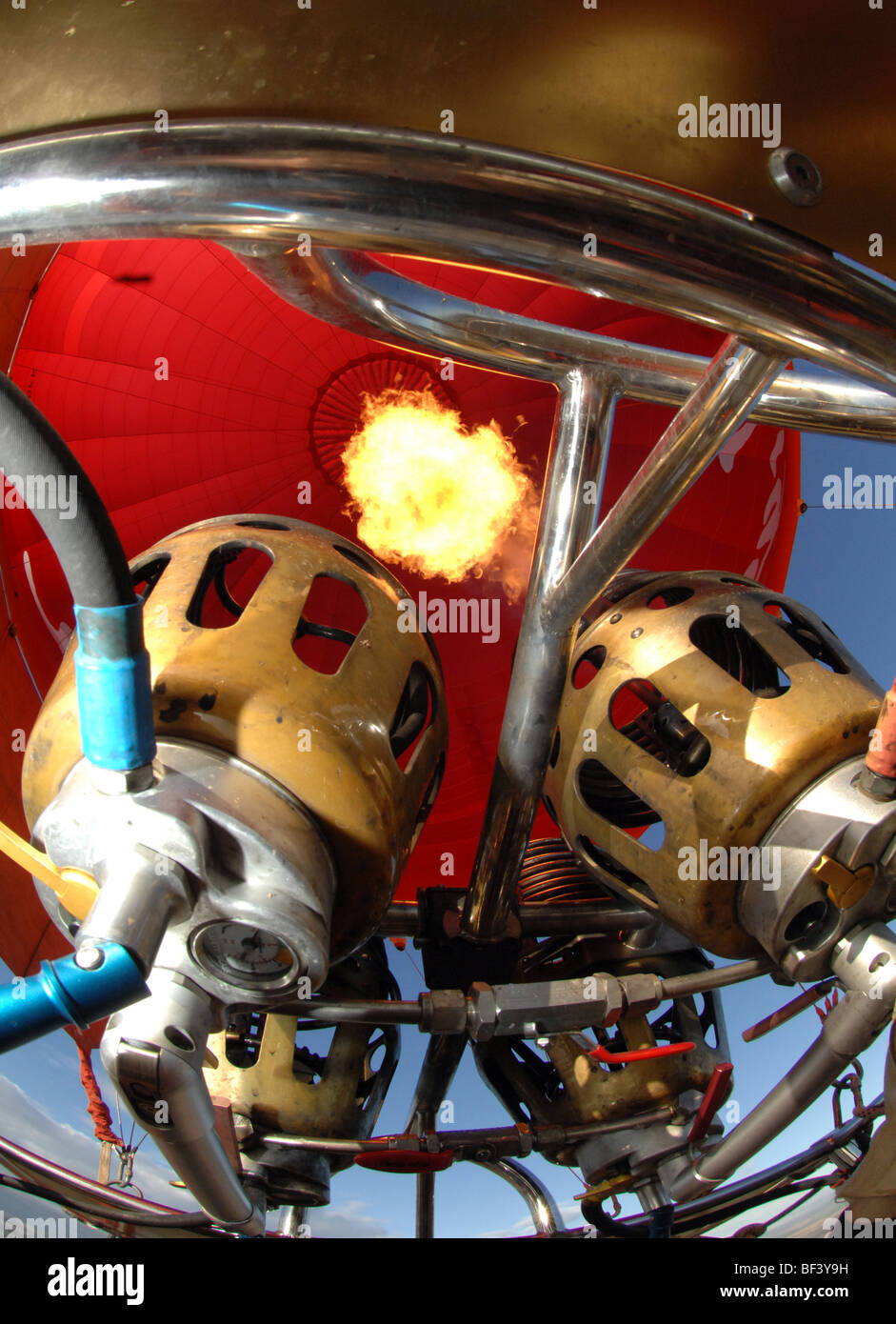 Heißluft-Ballons-Brenner. Stockfoto