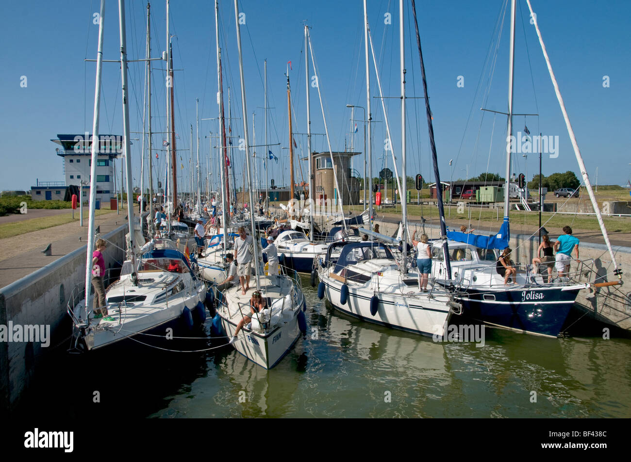 Den Oever Wattenmeer IJsselmeer Lock Niederlande Stockfoto