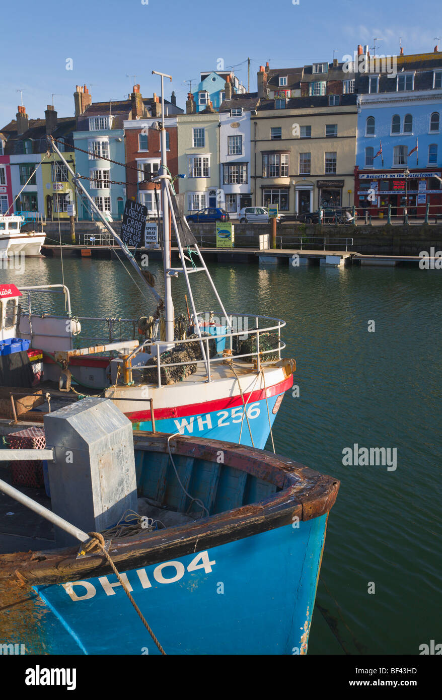 "Angelboote/Fischerboote" Weymouth Harbour Dorset-England Stockfoto