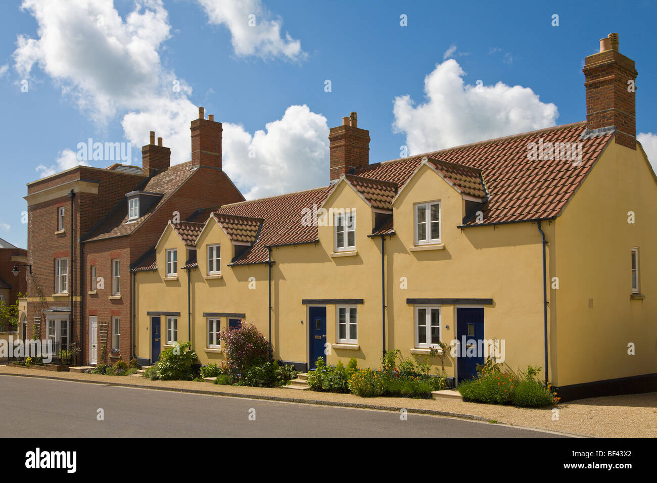 Häuser in Verkehrssysteme Dorchester-Dorset-England Stockfoto
