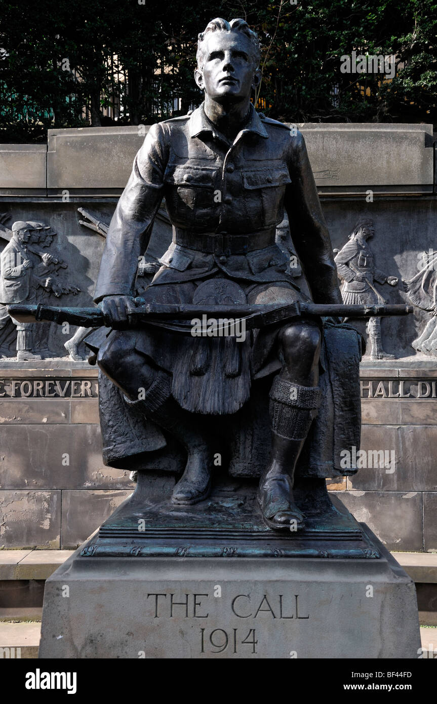 WW1 Weltkrieg ein Denkmal bekannt Gärten wie der Amerikaner nennen befindet sich in Prinzen street Edinburgh Schottland Stockfoto