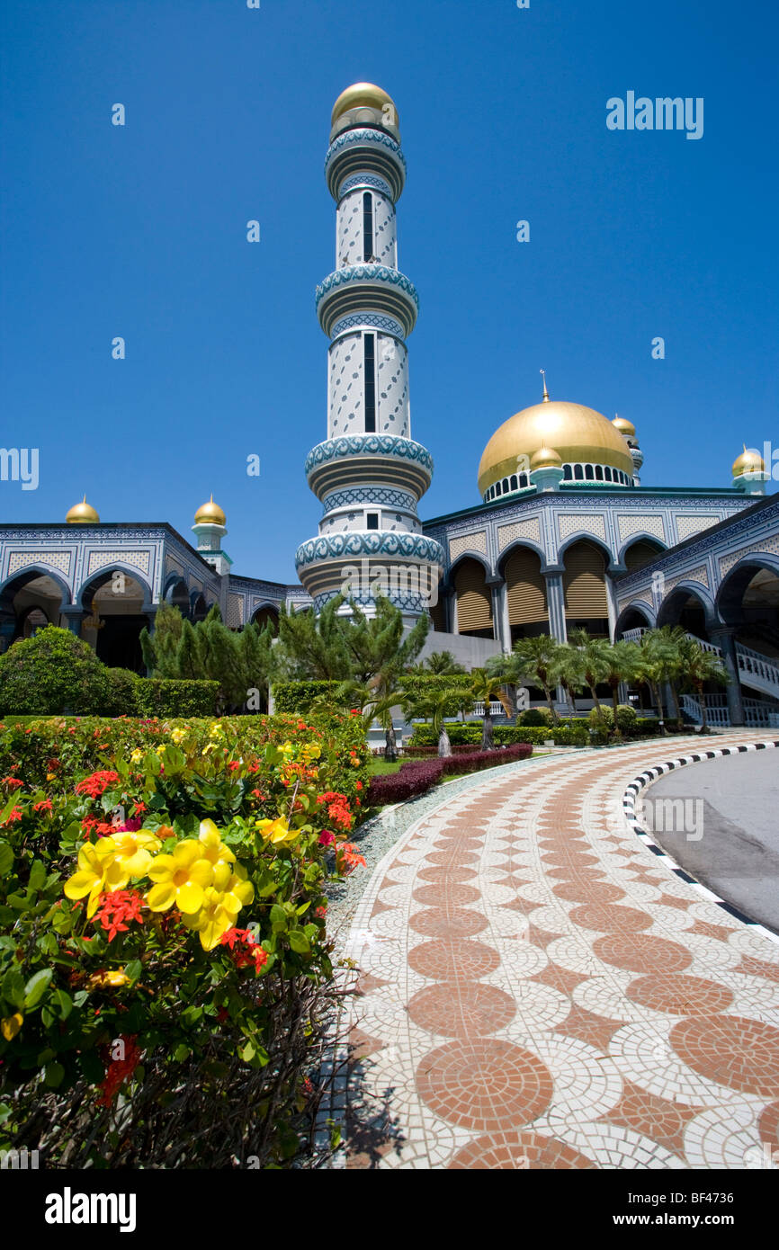 Jame Hassanil Bolkiah Moschee, Bandar Seri Begawan, Brunei Darussalam, Donnerstag, 23. Juli 2009. Stockfoto