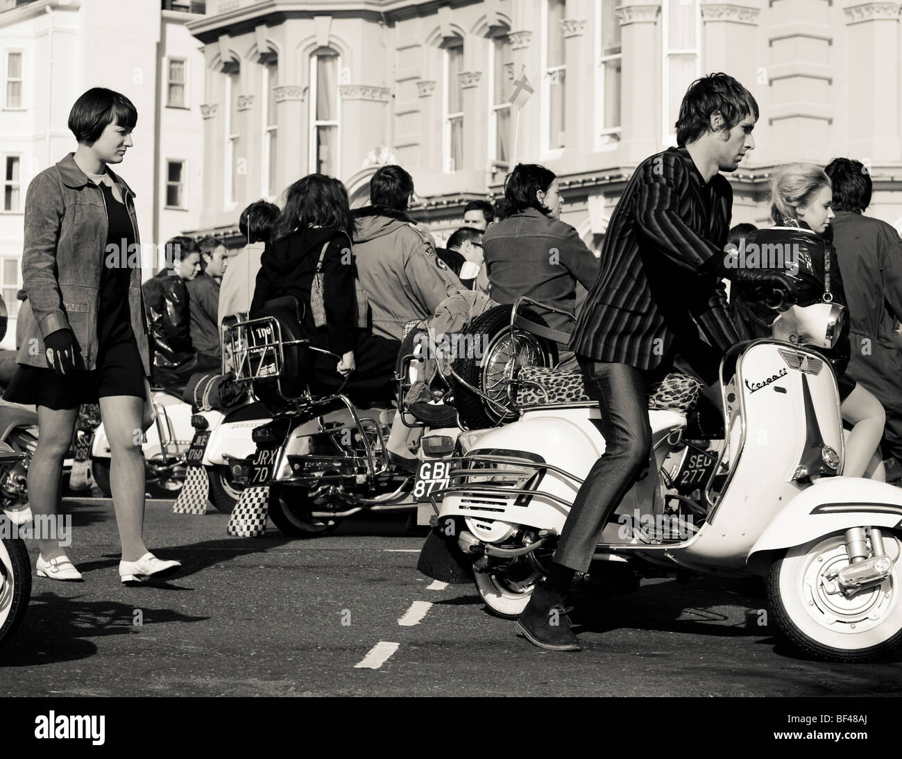 Teil des Making of des Spielfilms "Brighton Rock" vor Ort in Eastbourne 2009 Stockfoto Teil des Making of des Spielfilms "Brighton Rock" vor Ort in Eastbourne 2009 Stockfoto