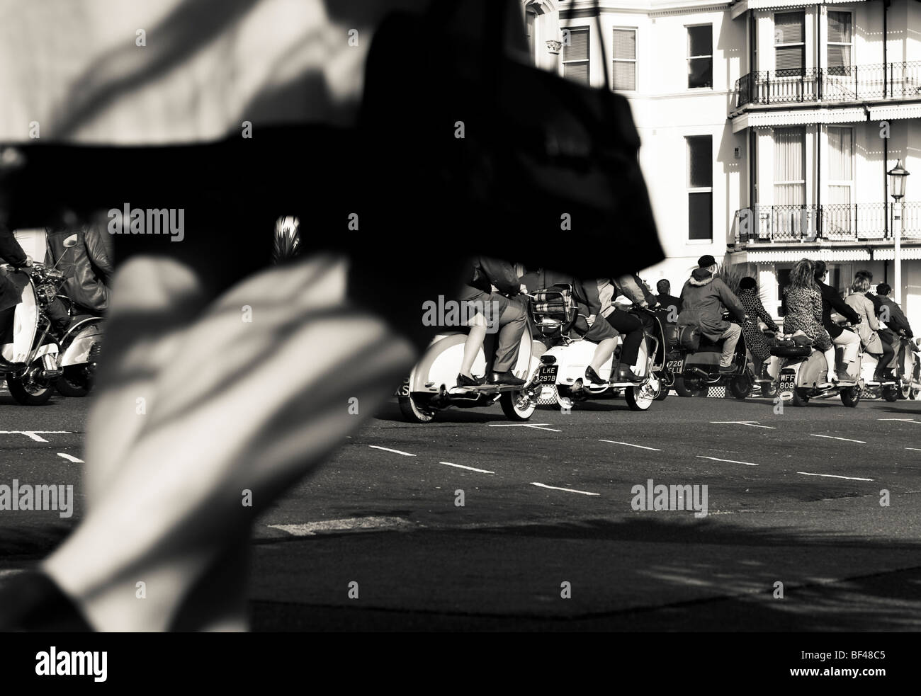Teil des Making of des Spielfilms "Brighton Rock" vor Ort in Eastbourne 2009 Stockfoto Teil des Making of des Spielfilms "Brighton Rock" vor Ort in Eastbourne 2009 Stockfoto