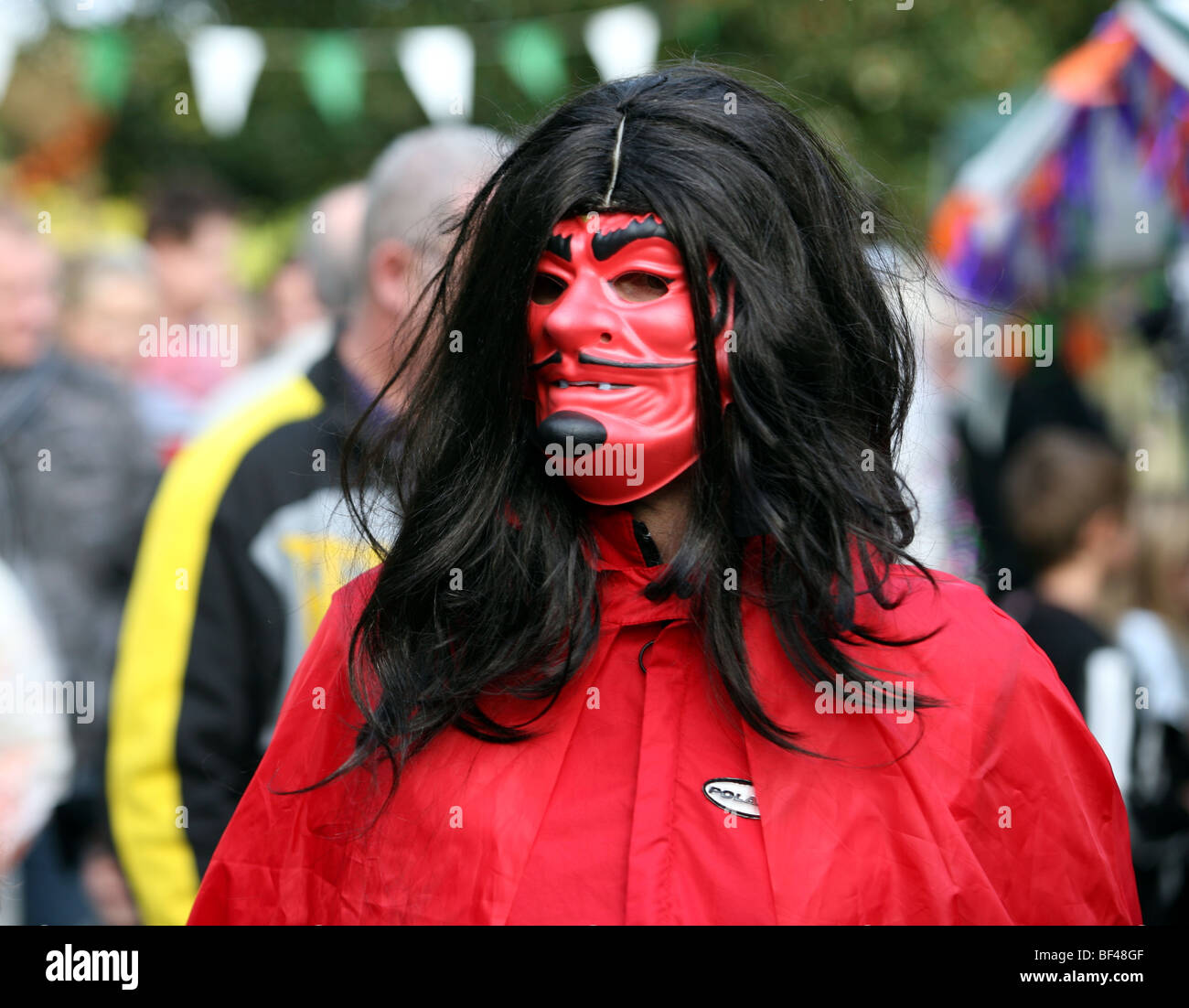Mann in einem Halloween-Wettbewerb in Burley in das neue Forrest Hampshire United Kingdom Stockfoto