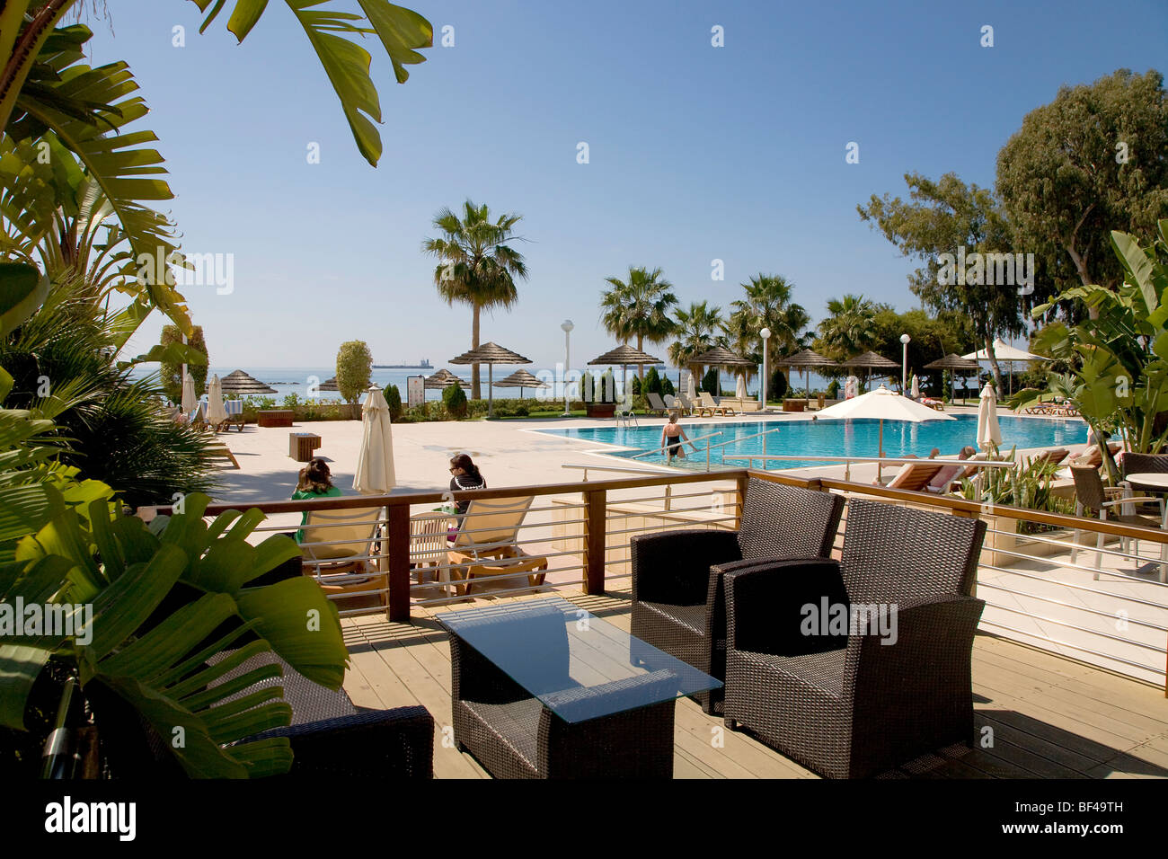 Miramare Beach Hotel, Lemesos, Zypern, Griechenland, Europa Stockfoto