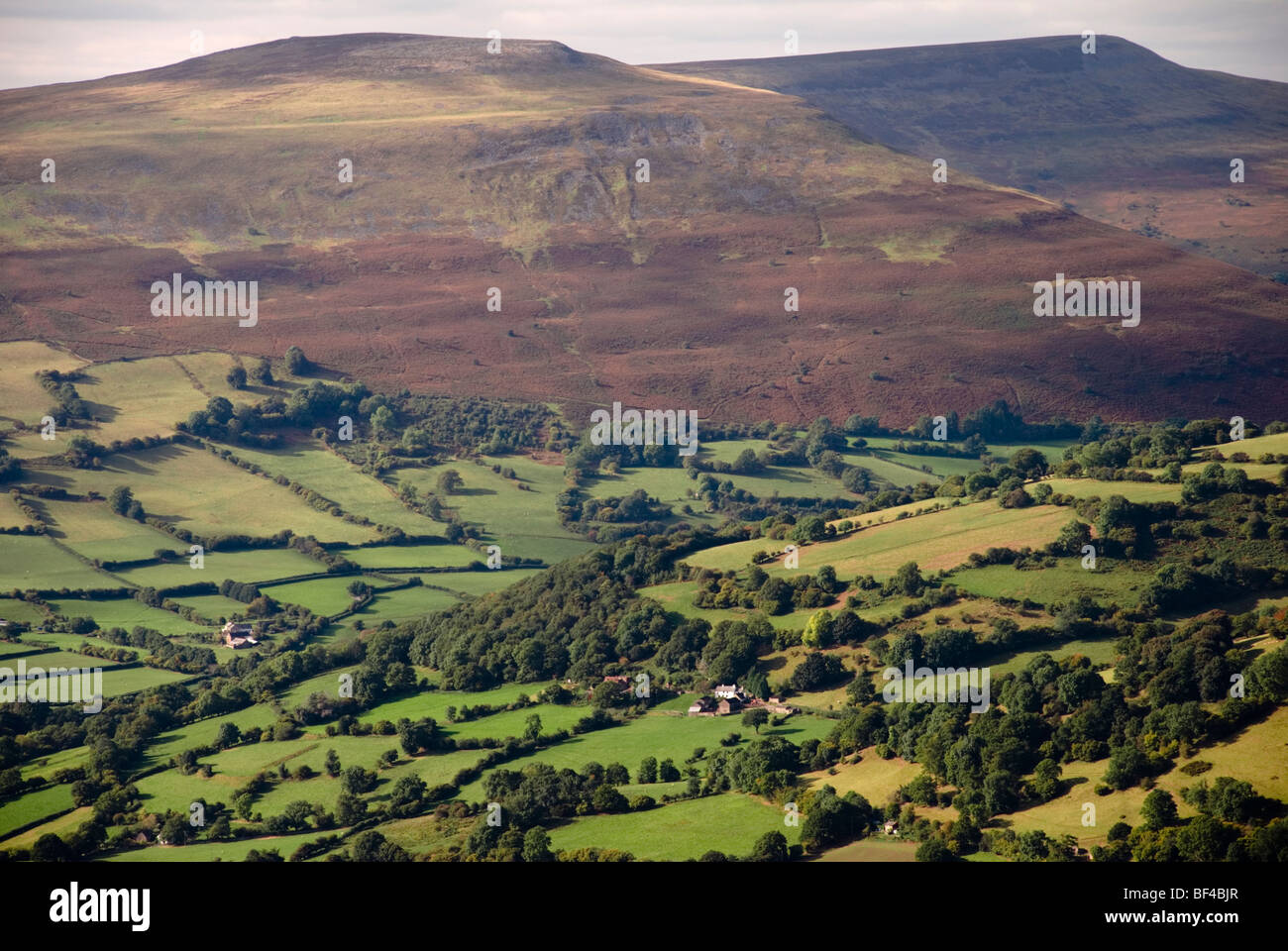 Pen Cerrig-Calch und Stift Allt-Mawr, in den Black Mountains in Wales. Stockfoto