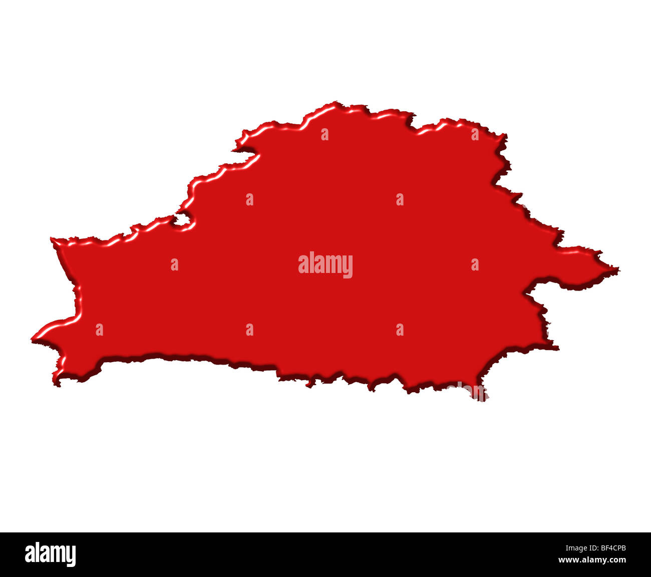 Belarus 3D-Karte mit nationalen Farbe Stockfoto