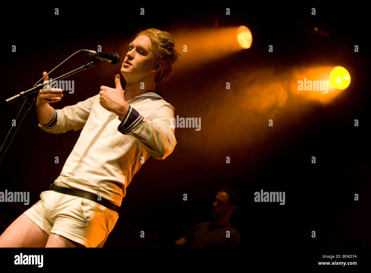 Britischer Sänger und Songwriter Patrick Wolf die live in der Schueuer, Luzern, Schweiz, Europa Stockfoto