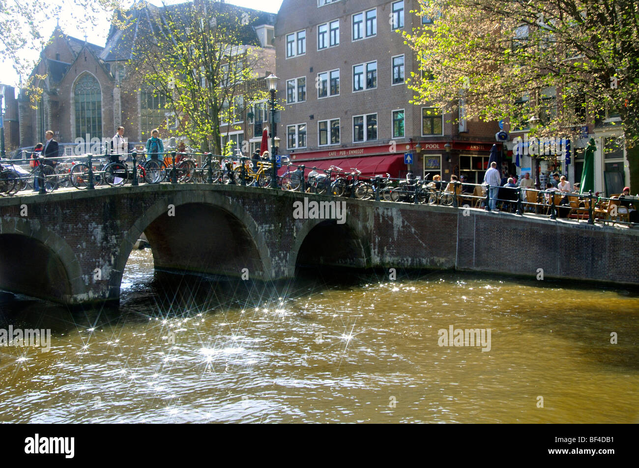 Brücke in Amsterdam Stockfoto