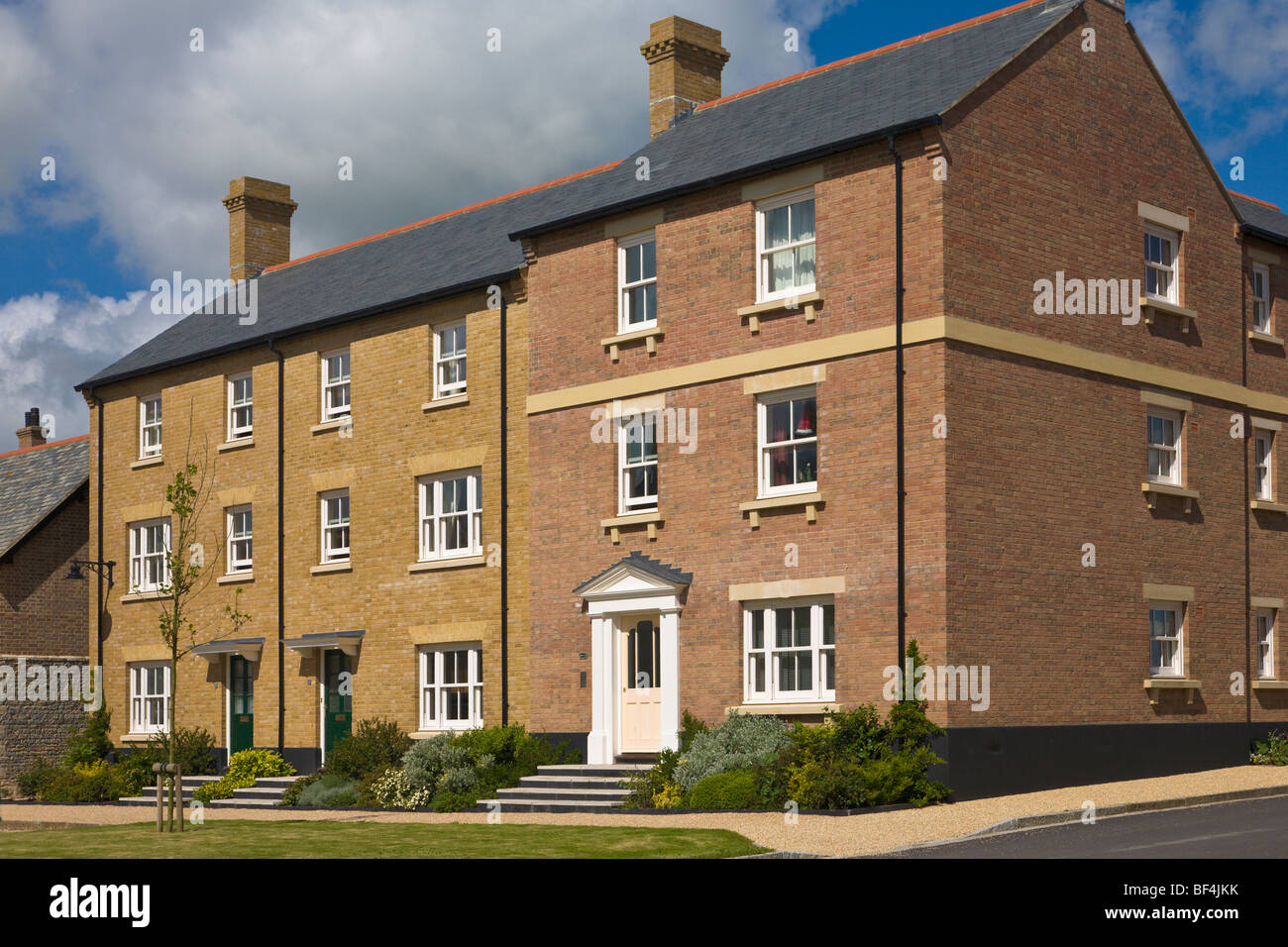 Häuser in Verkehrssysteme Dorchester-Dorset-England Stockfoto